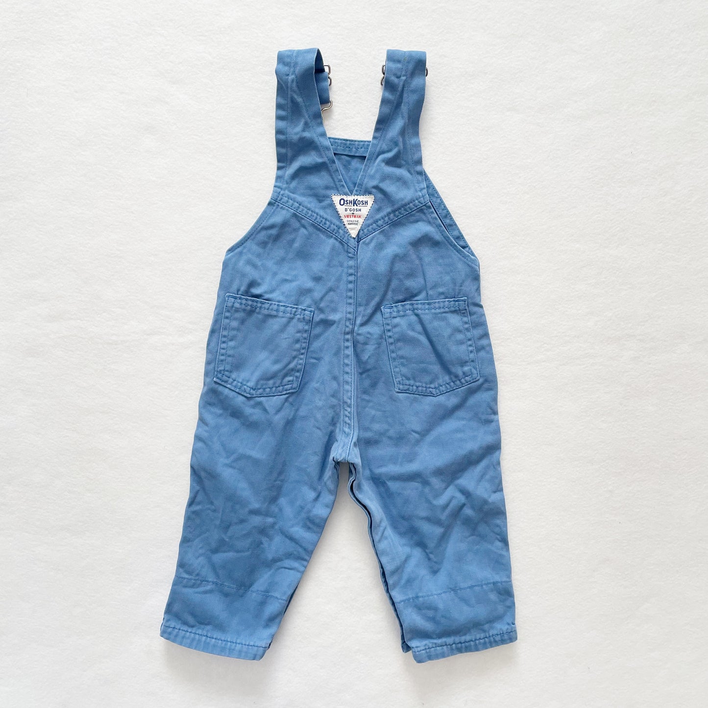 OshKosh Blue Plaid Accent Overalls - Yellow Clover Vintage Kids Clothes