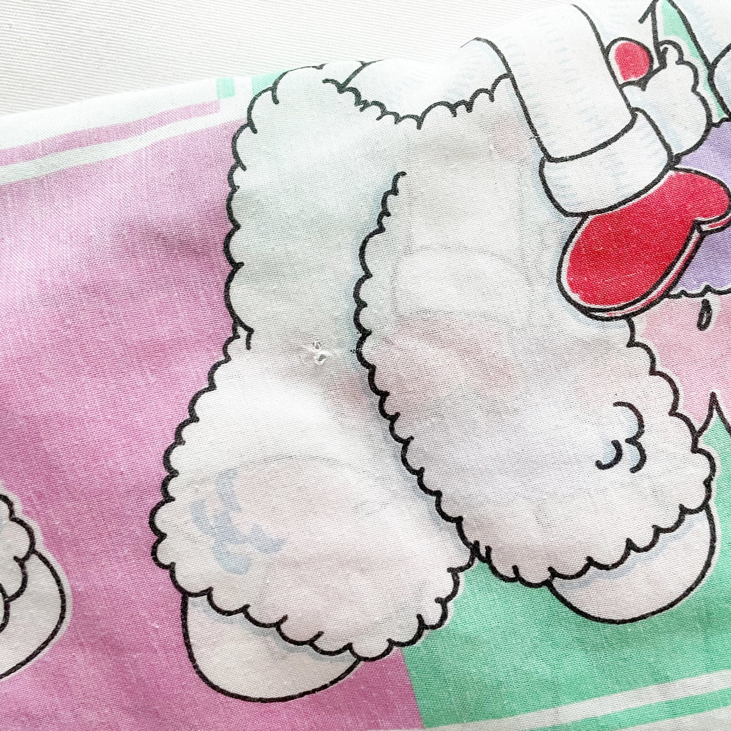 Lamb Chop Twin Fitted Sheet + Pillowcase - Yellow Clover Vintage Kids Clothes