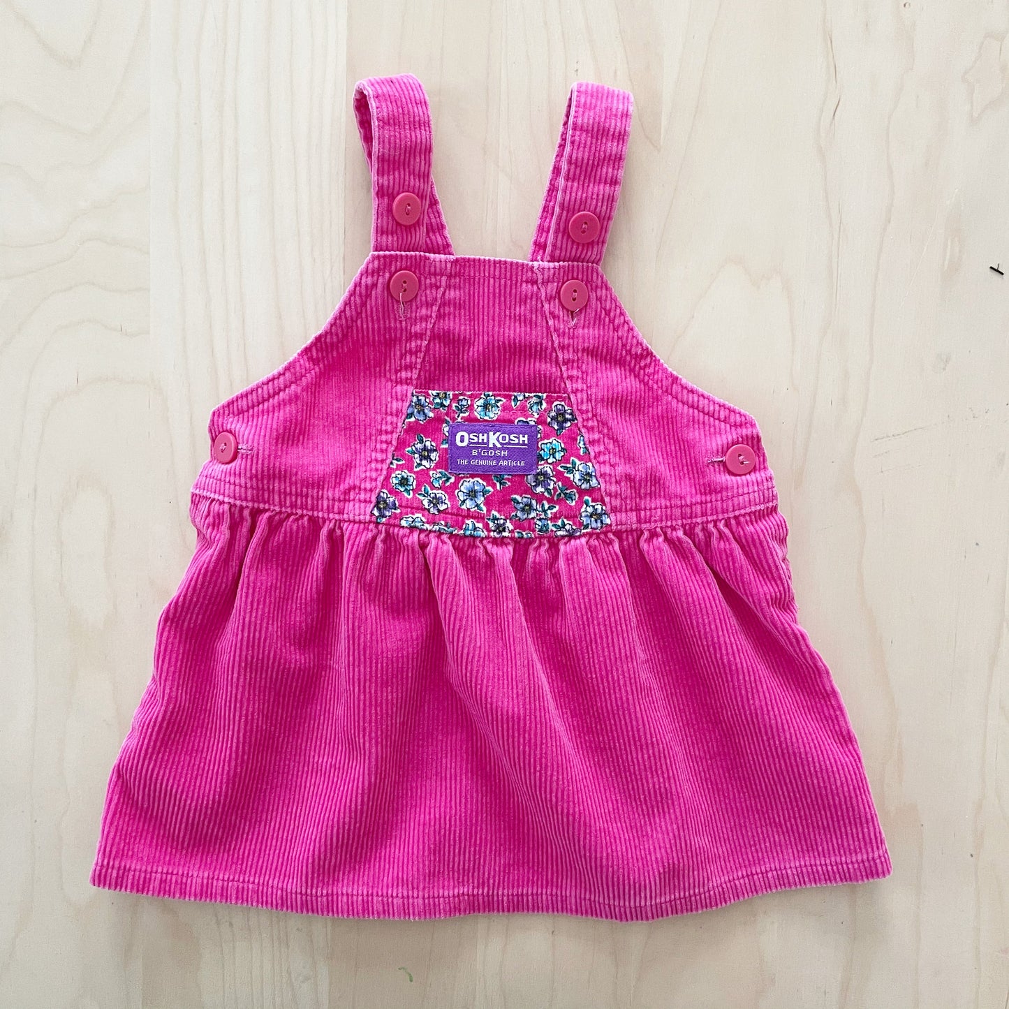 OshKosh Floral Bow Back Skirtall - Yellow Clover Vintage Kids Clothes