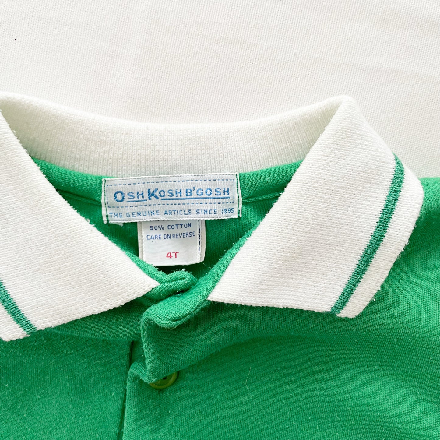 OshKosh Green Polo - Yellow Clover Vintage Kids Clothes