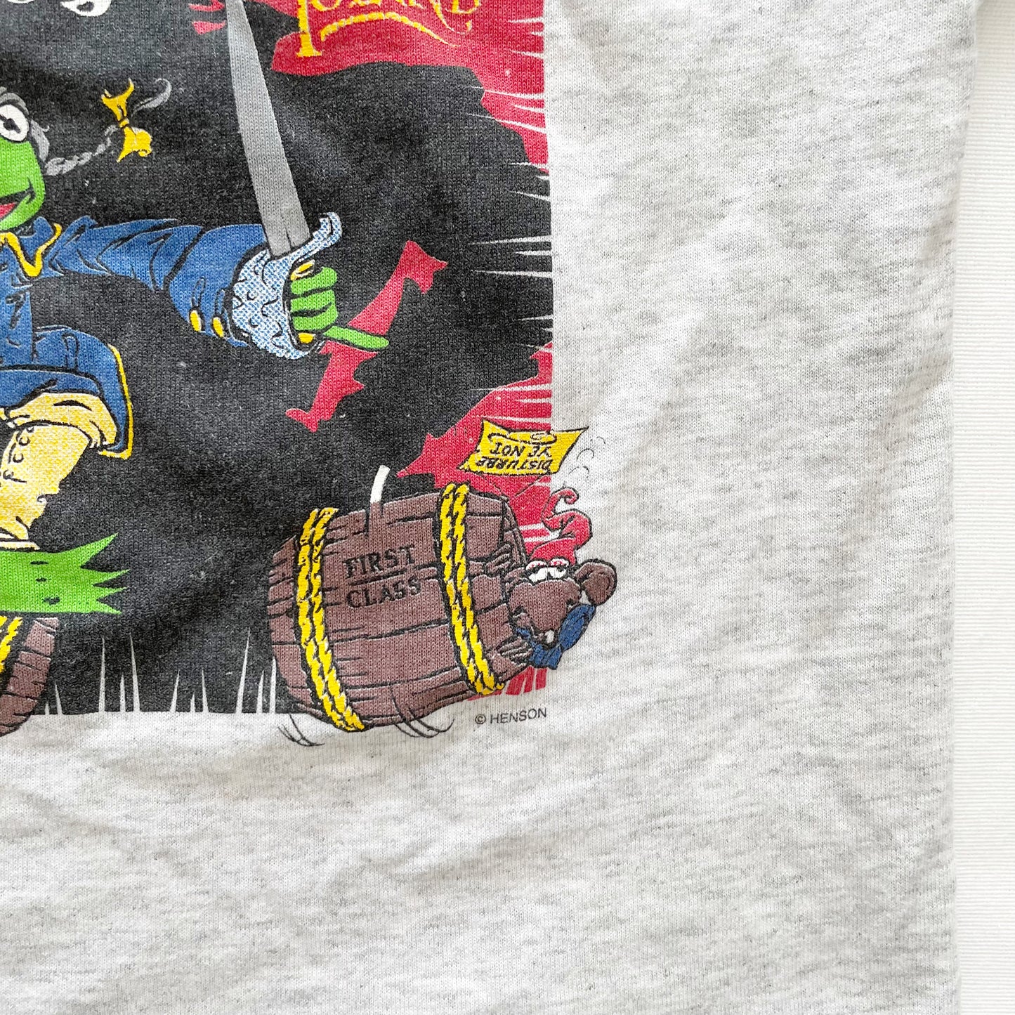 Muppet Treasure Island Colorblock Tee - Yellow Clover Vintage Kids Clothes