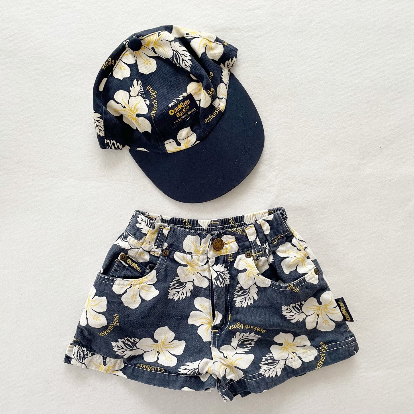 OshKosh Tropical Flowers Shorts + Hat