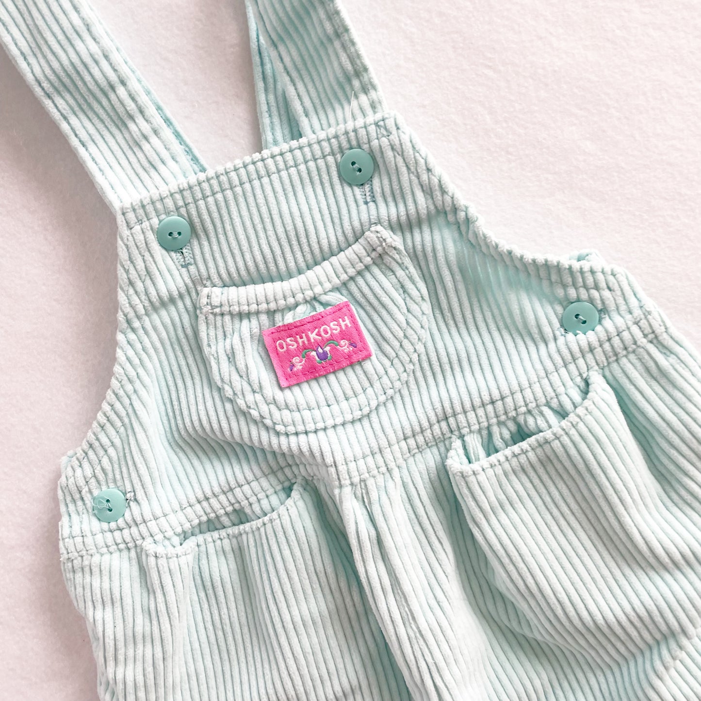 OshKosh Mint Chunky Cord Overalls