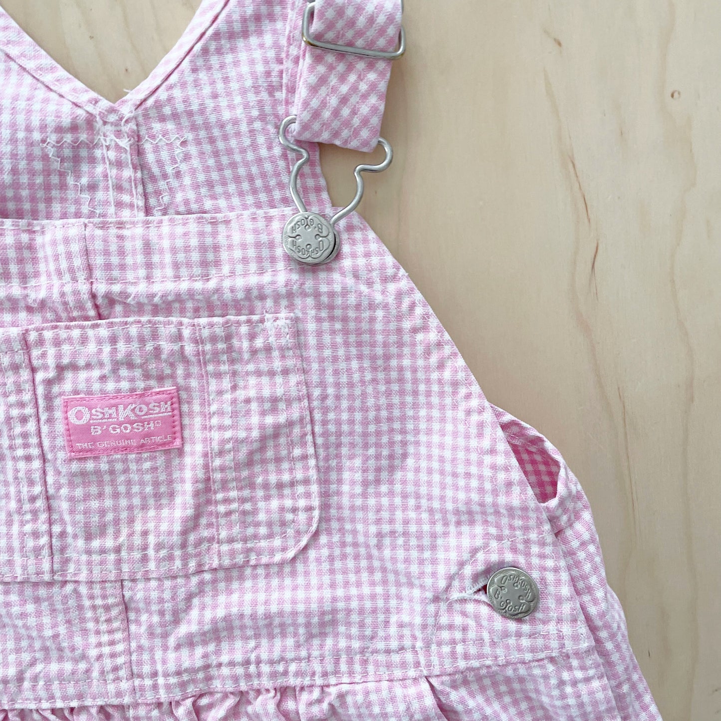 OshKosh Pink Gingham Shortalls