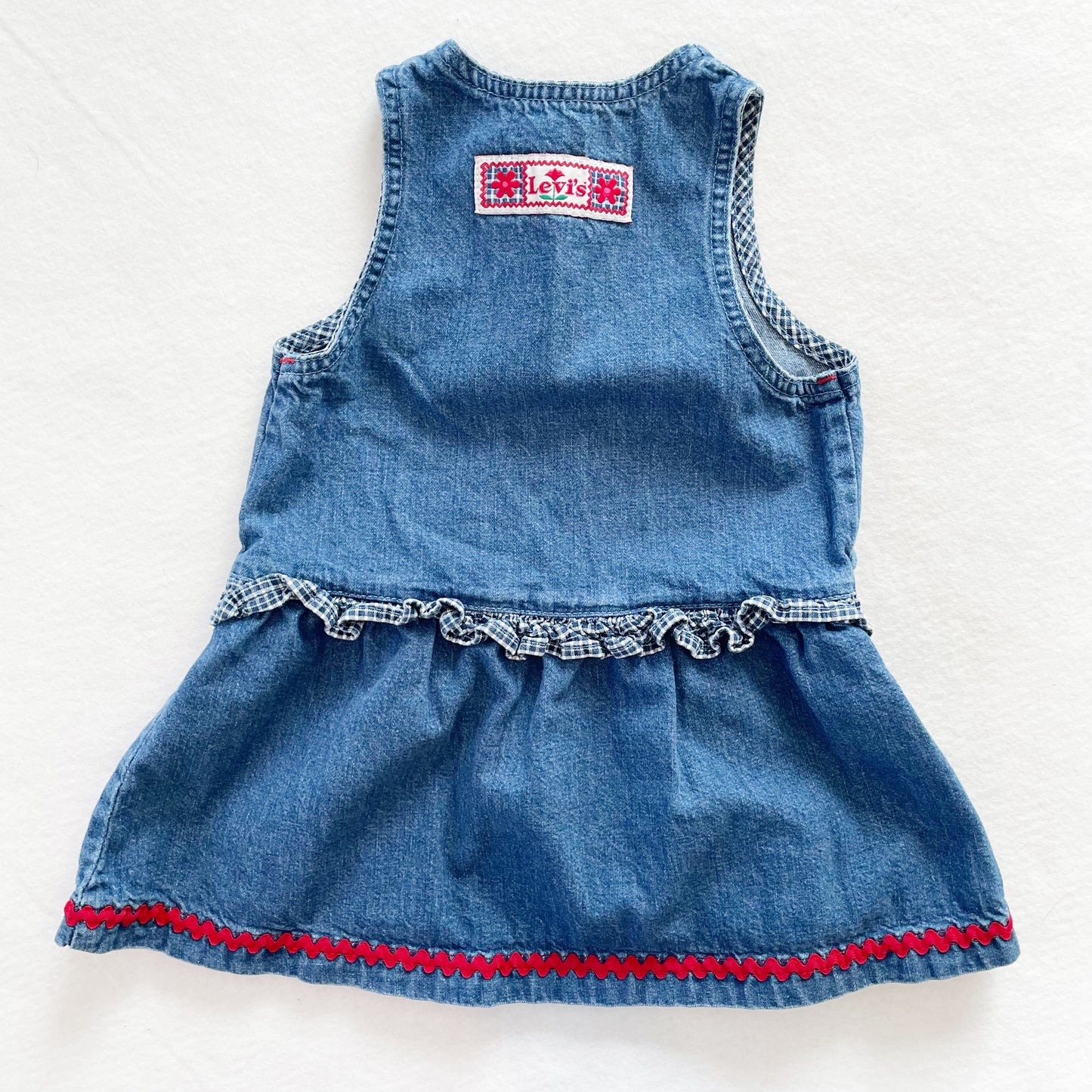 Levi’s Red Ricrac Denim Dress • 4T