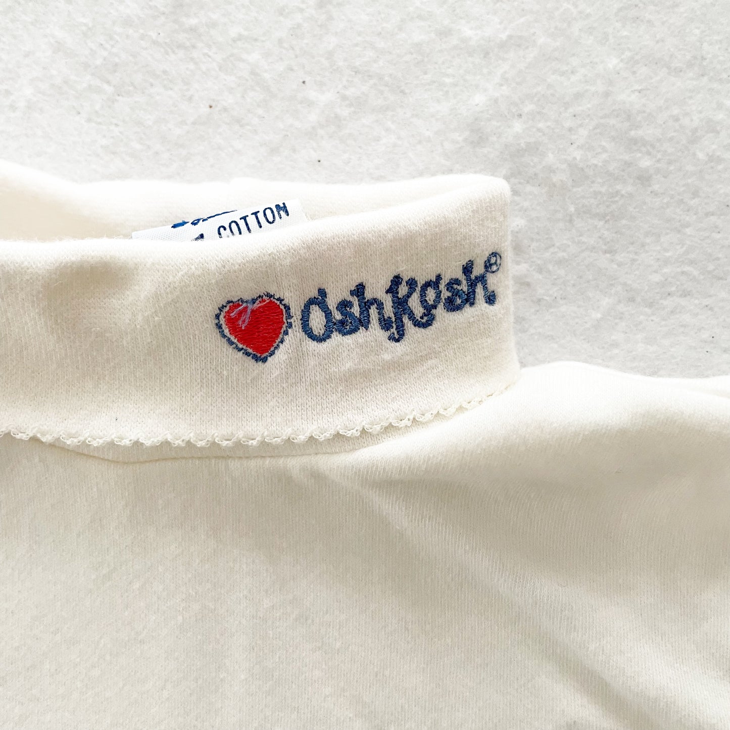 OshKosh Heart Embroidered Turtleneck - Yellow Clover Vintage Kids Clothes