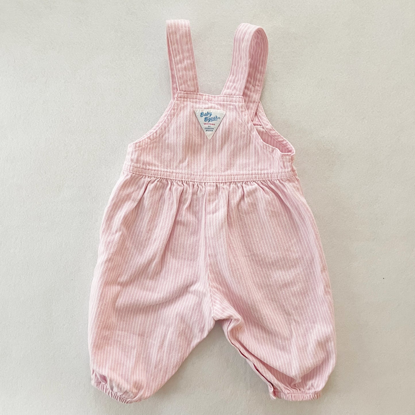 Baby B’gosh Pink Hickory Stripe Bubble Overalls