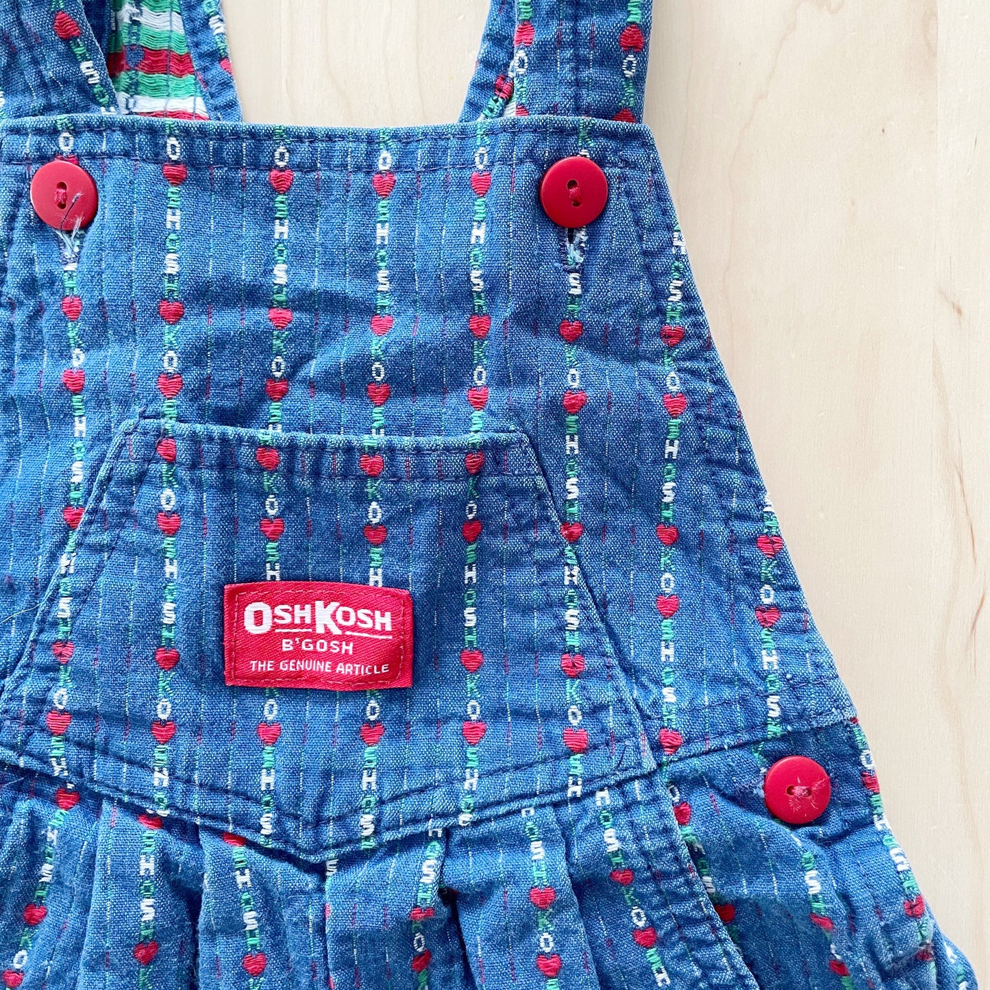 OshKosh Spell Out Shortalls - Yellow Clover Vintage Kids Clothes
