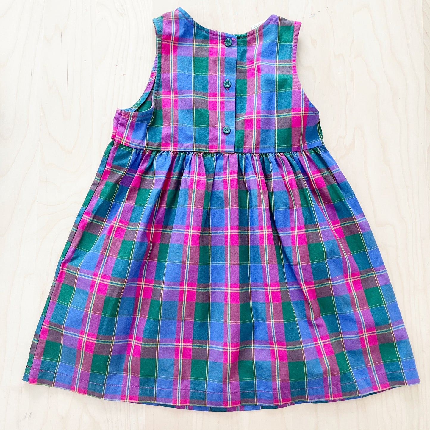 Vintage OshKosh Plaid Dress - Yellow Clover Vintage Kids Clothes