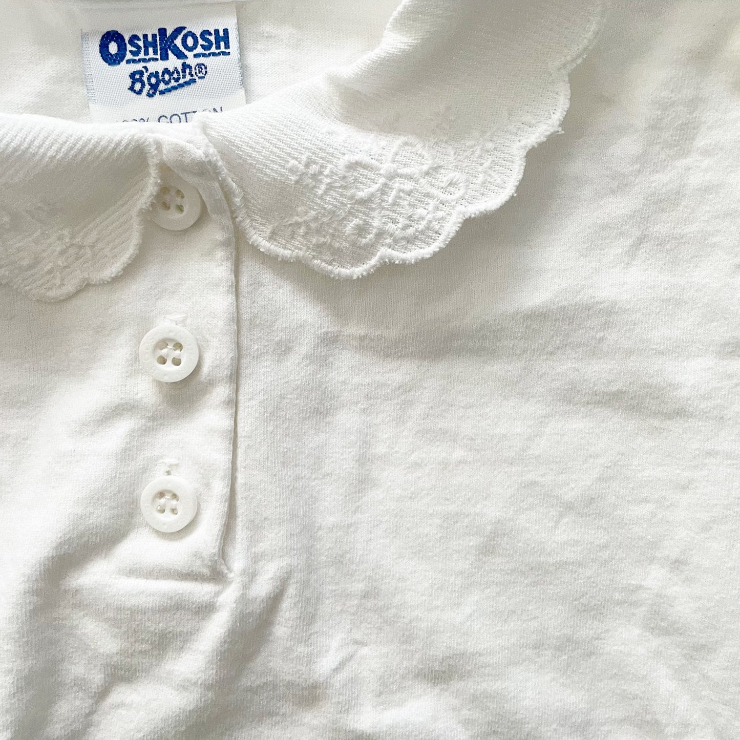 OshKosh Embroidered Collar Layer Top - Yellow Clover Vintage Kids Clothes