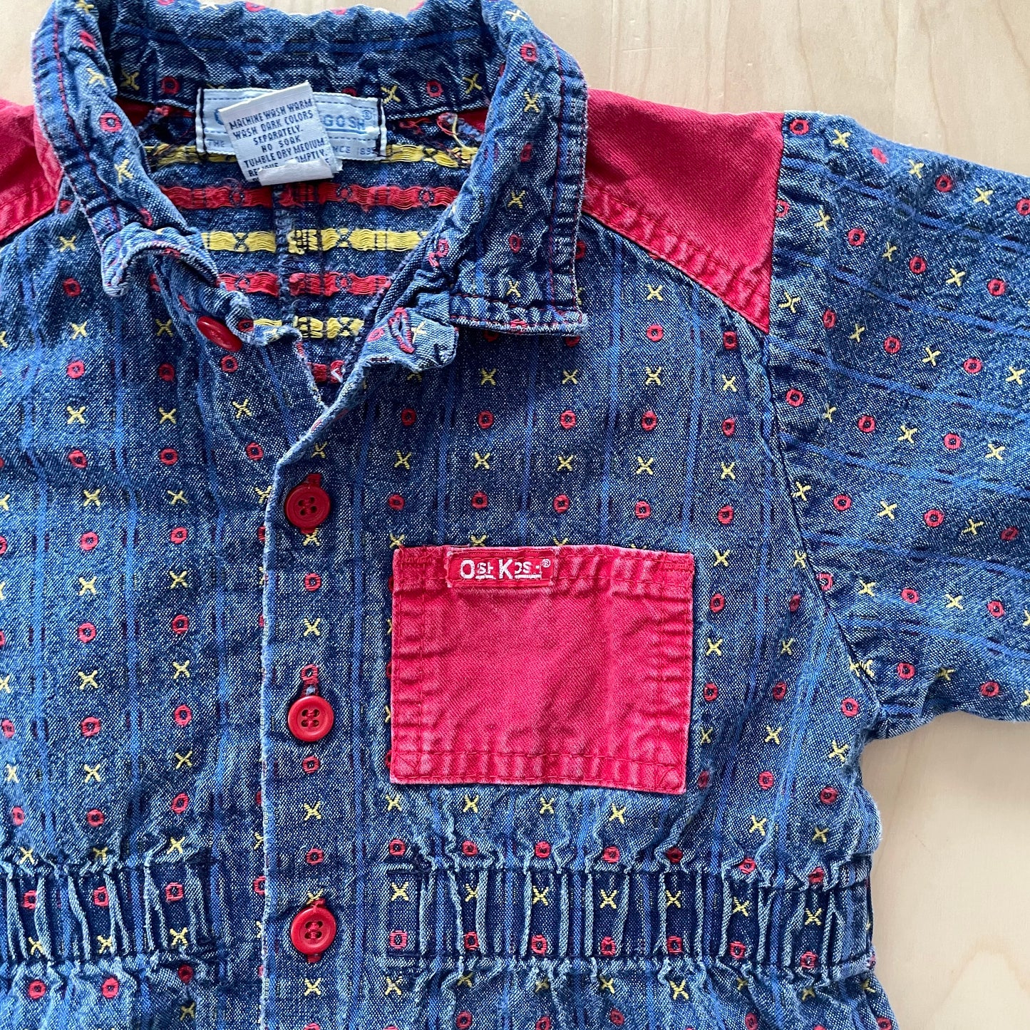 OshKosh XO Jumpsuit - Yellow Clover Vintage Kids Clothes