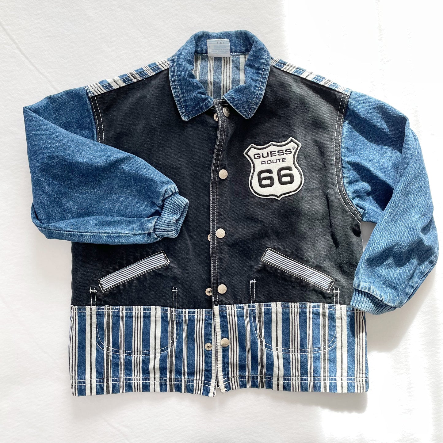 Guess Route 66 Denim Jacket - Yellow Clover Vintage Kids Clothes
