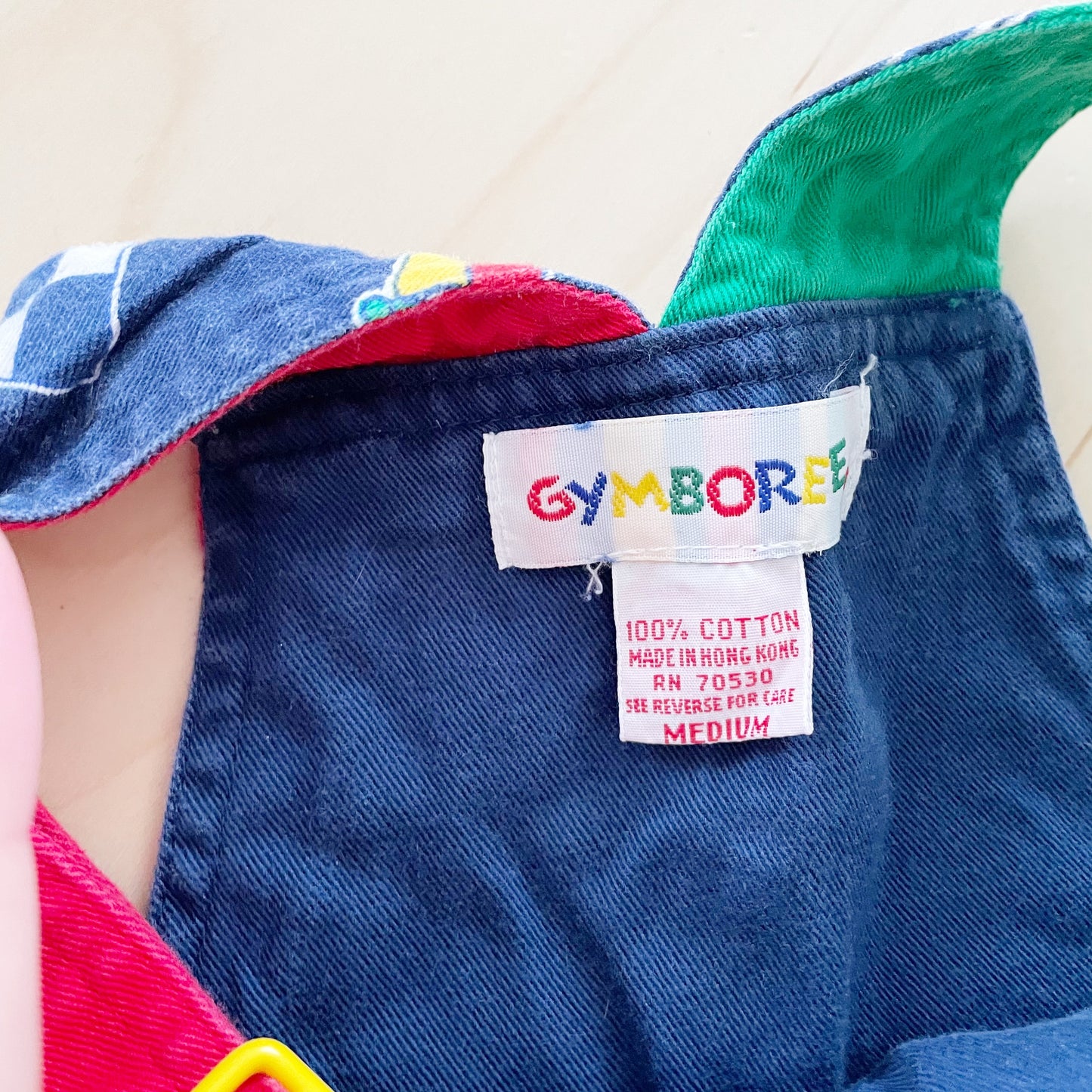 Gymboree Sailing Flags Print Overalls - Yellow Clover Vintage Kids Clothes