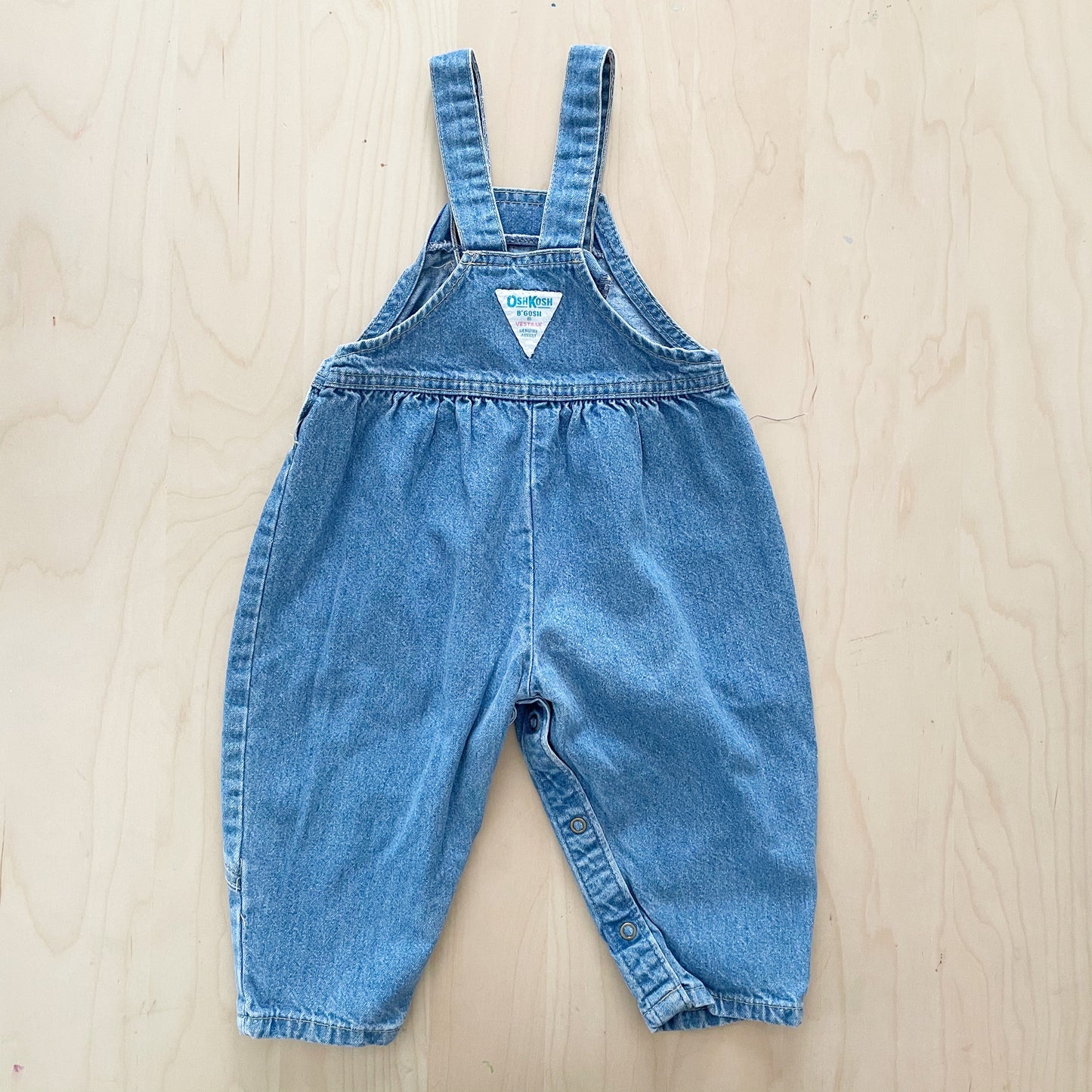 OshKosh Medium-Light Wash Bubble Overalls