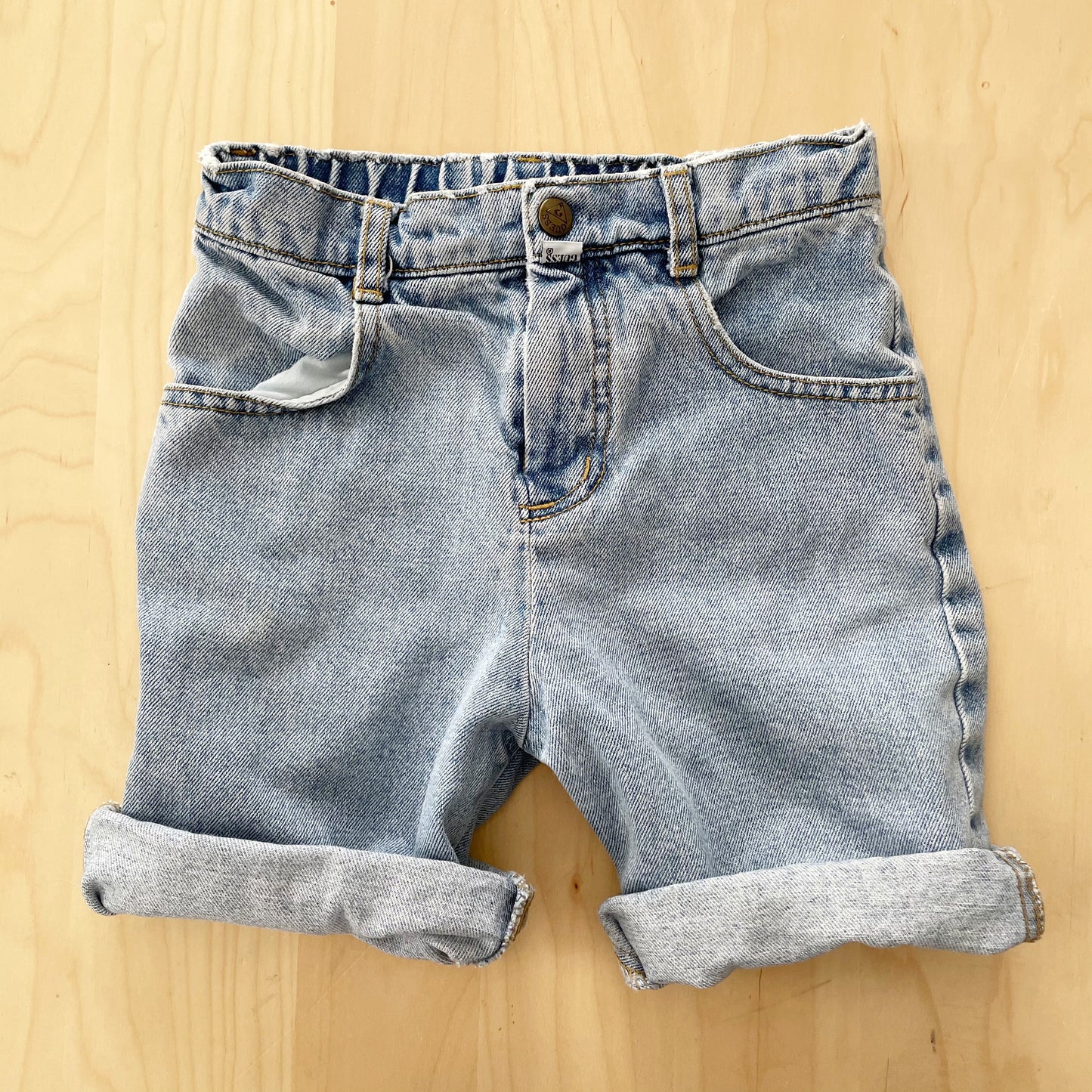 Vintage Guess Lighter Wash Denim Shorts - Yellow Clover Vintage Kids Clothes