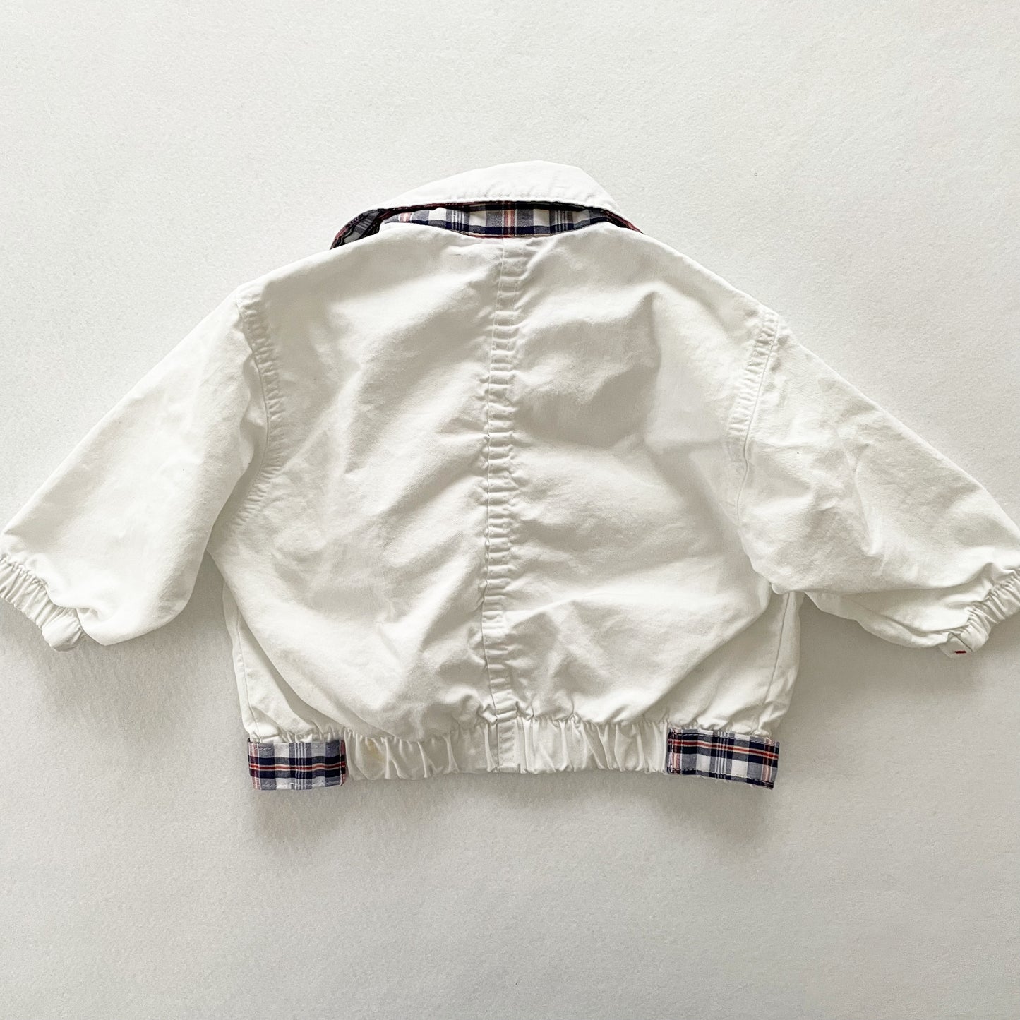 OshKosh White Jacket with Plaid Accents