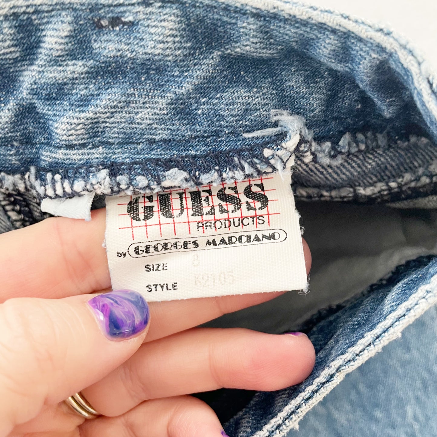 Guess Acid Wash Jeans • 8y - Yellow Clover Vintage Kids Clothes