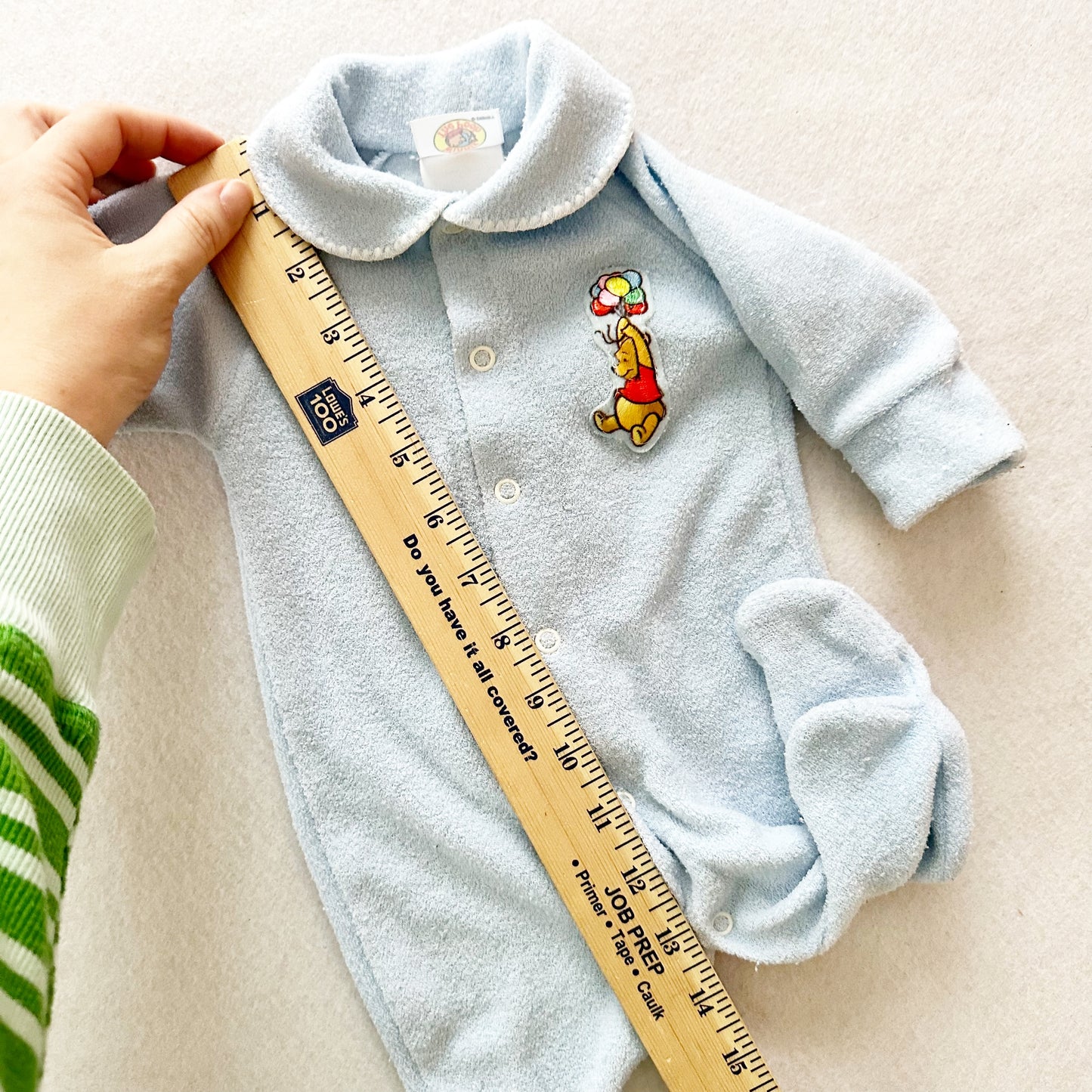 Winnie the Pooh Terry Sleeper - Yellow Clover Vintage Kids Clothes