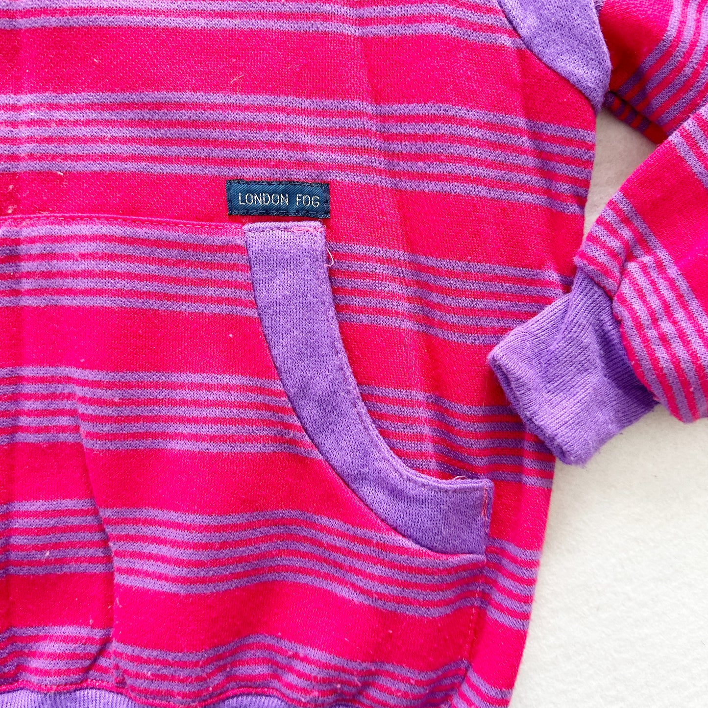London Fog Striped Sweatshirt - Yellow Clover Vintage Kids Clothes
