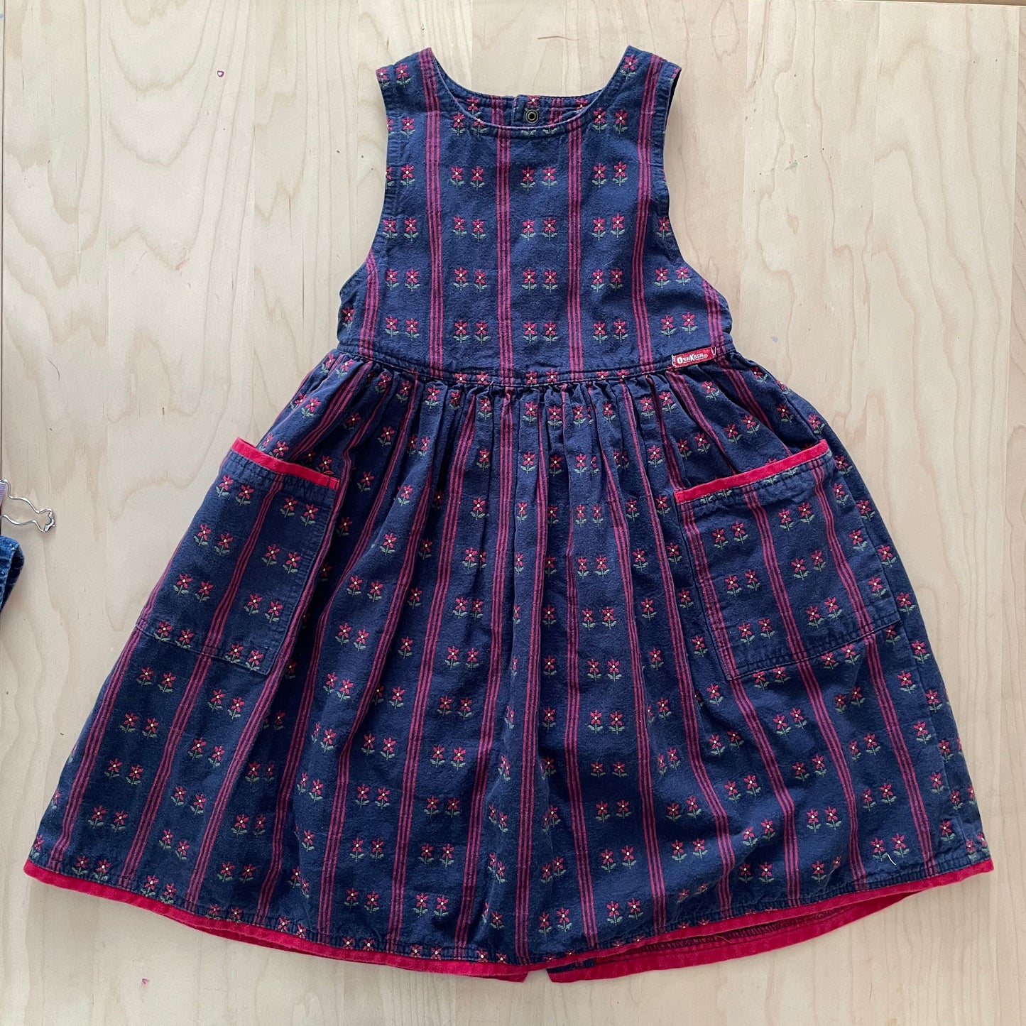 OshKosh Floral Woven Dress - Yellow Clover Vintage Kids Clothes