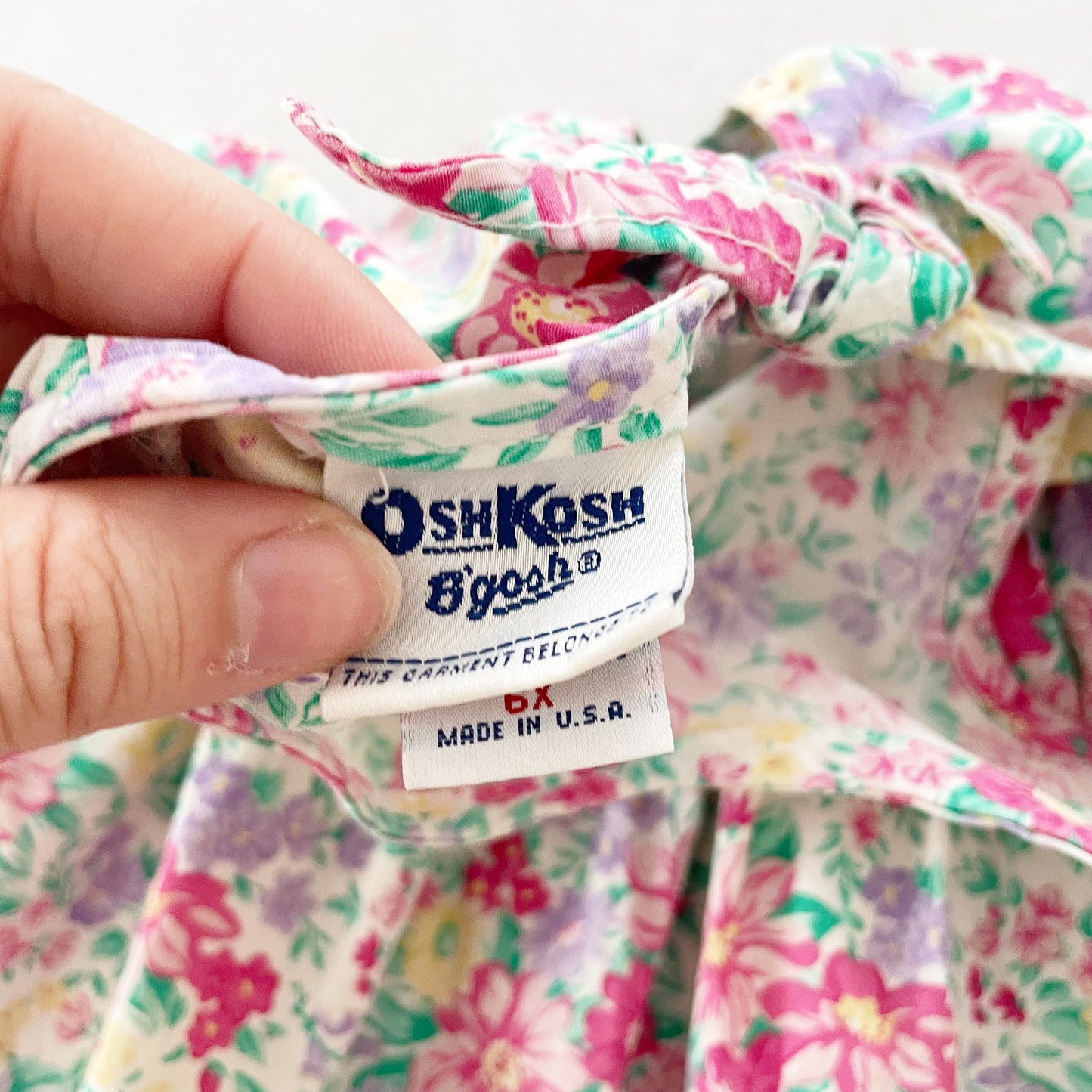OshKosh Floral Keyhole Dress - Yellow Clover Vintage Kids Clothes