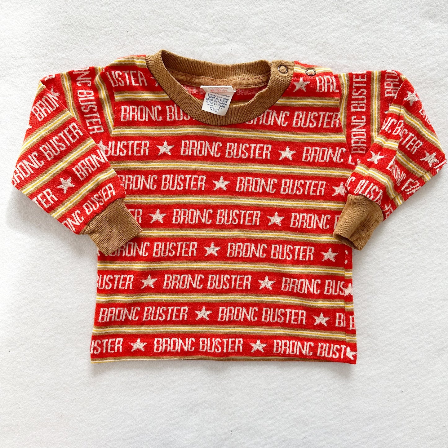 Buster Brown Bronc Buster Shirt - Yellow Clover Vintage Kids Clothes