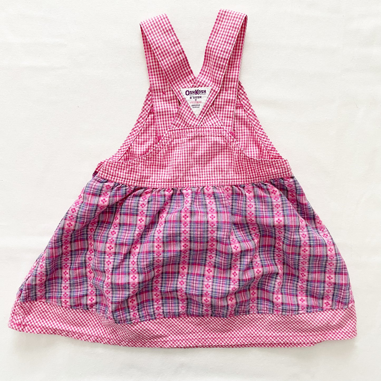 OshKosh Plaid Woven Skirtall - Yellow Clover Vintage Kids Clothes