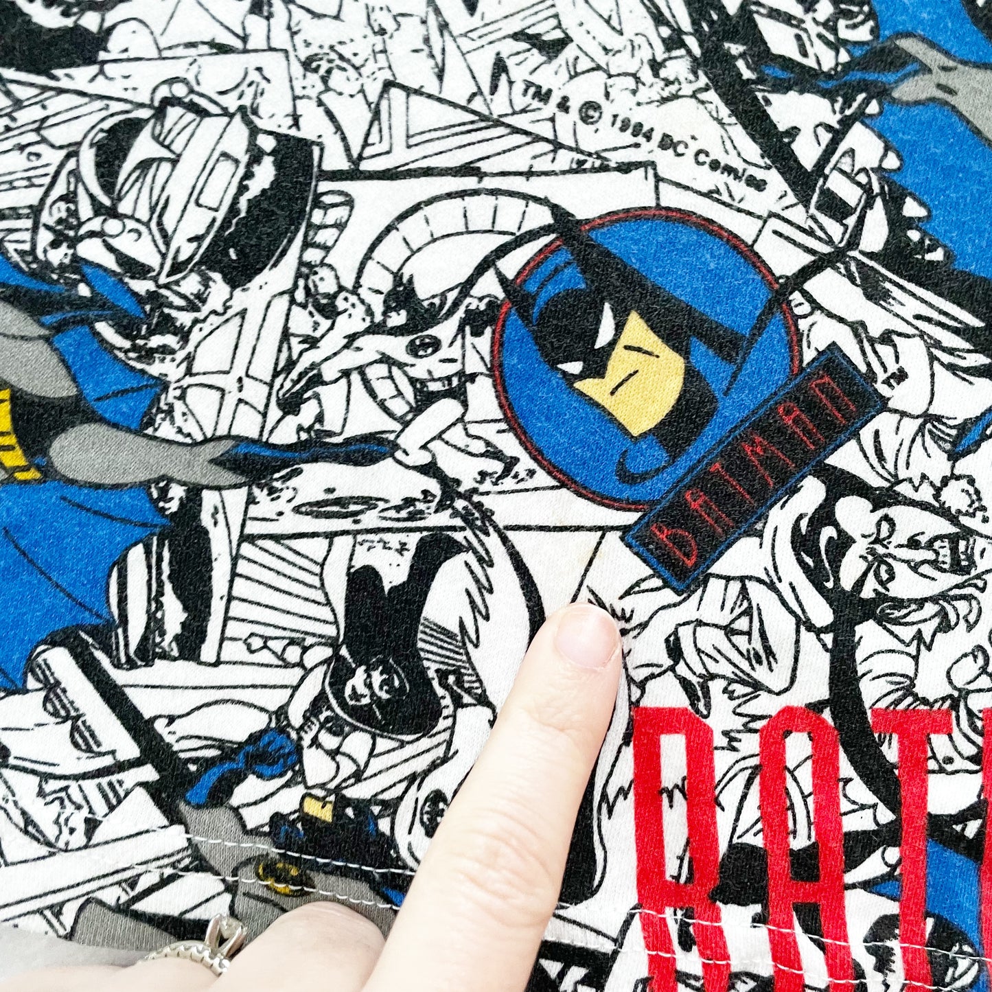 Vintage Batman Print Tee - Yellow Clover Vintage Kids Clothes