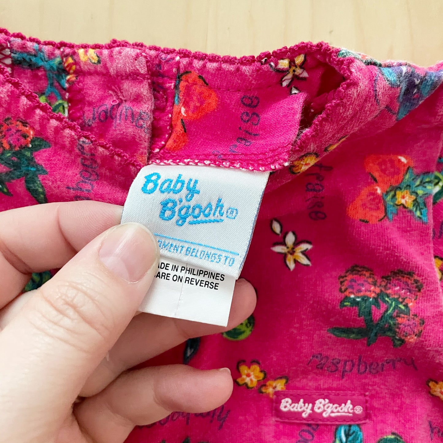 Baby B’gosh Fruit Print Jersey Romper - Yellow Clover Vintage Kids Clothes