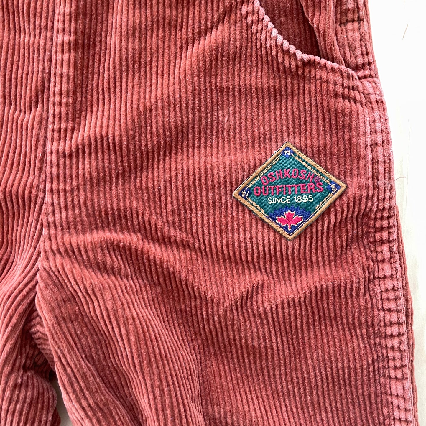 OshKosh Outdoors Rust Chunky Cord Overalls - Yellow Clover Vintage Kids Clothes