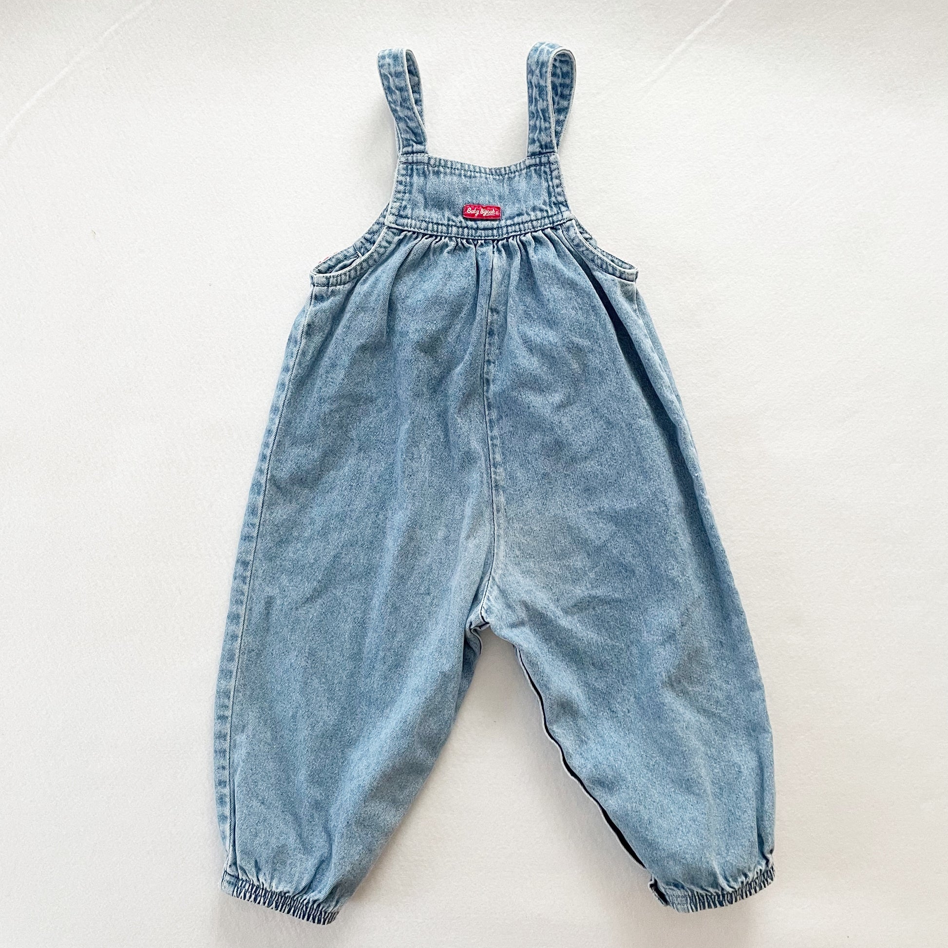 Baby B’gosh Lighter Denim Bubble Overalls with Hat - Yellow Clover Vintage Kids Clothes