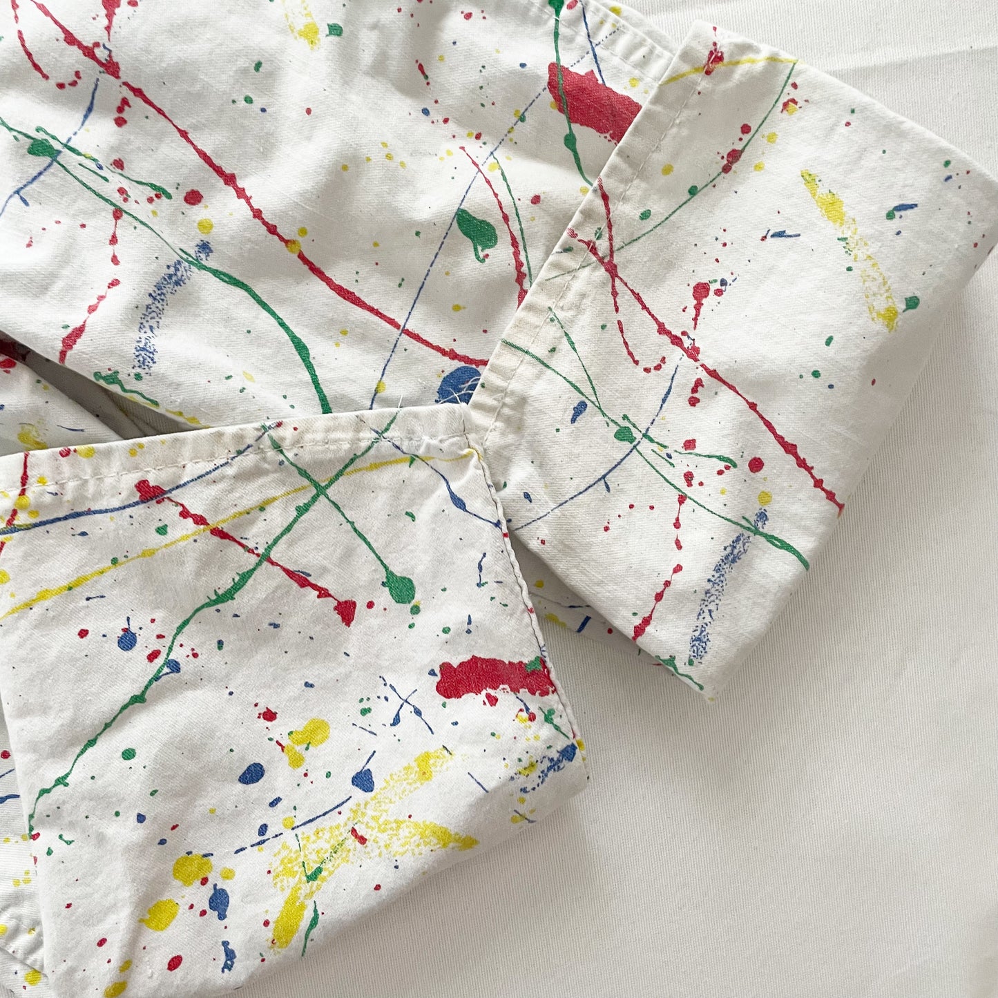 OshKosh Paint Splatter Overalls - Yellow Clover Vintage Kids Clothes