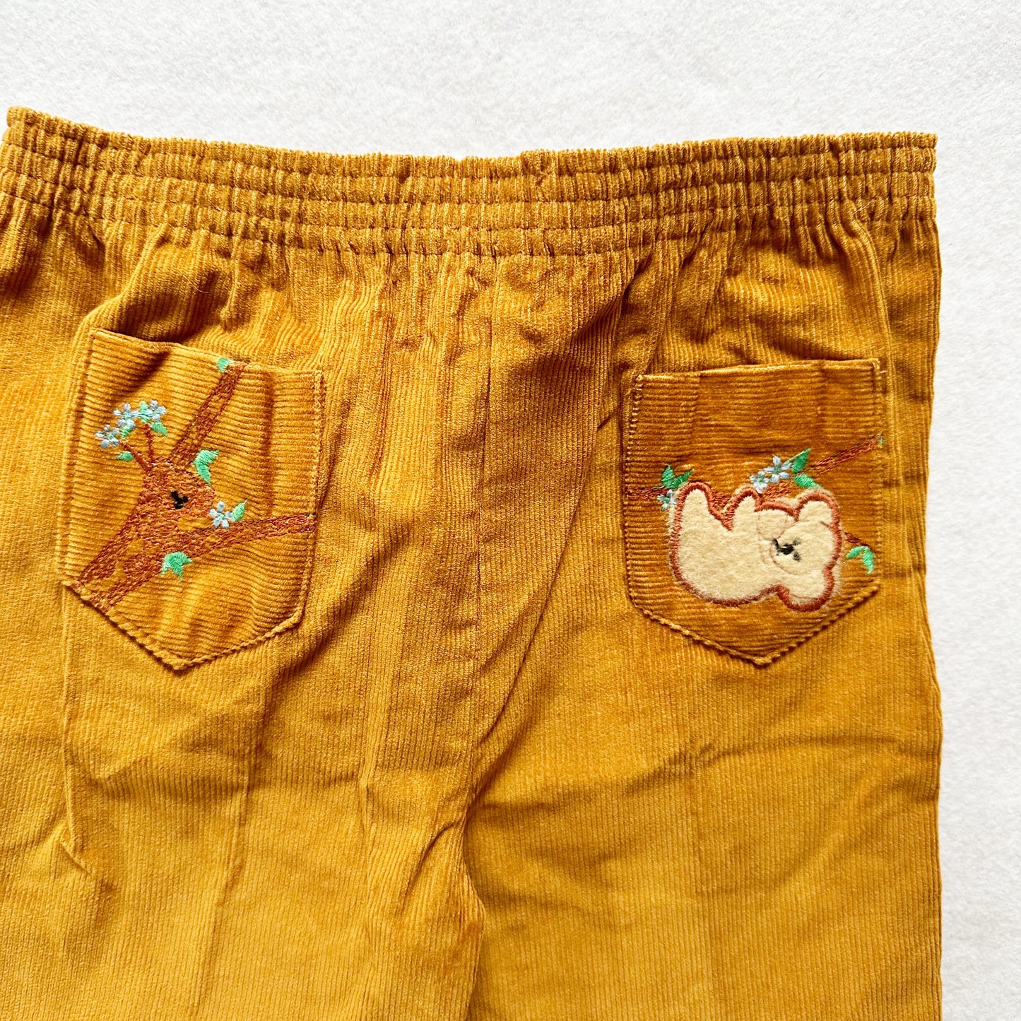 Teenie Genie Koala Pocket Pants - Yellow Clover Vintage Kids Clothes