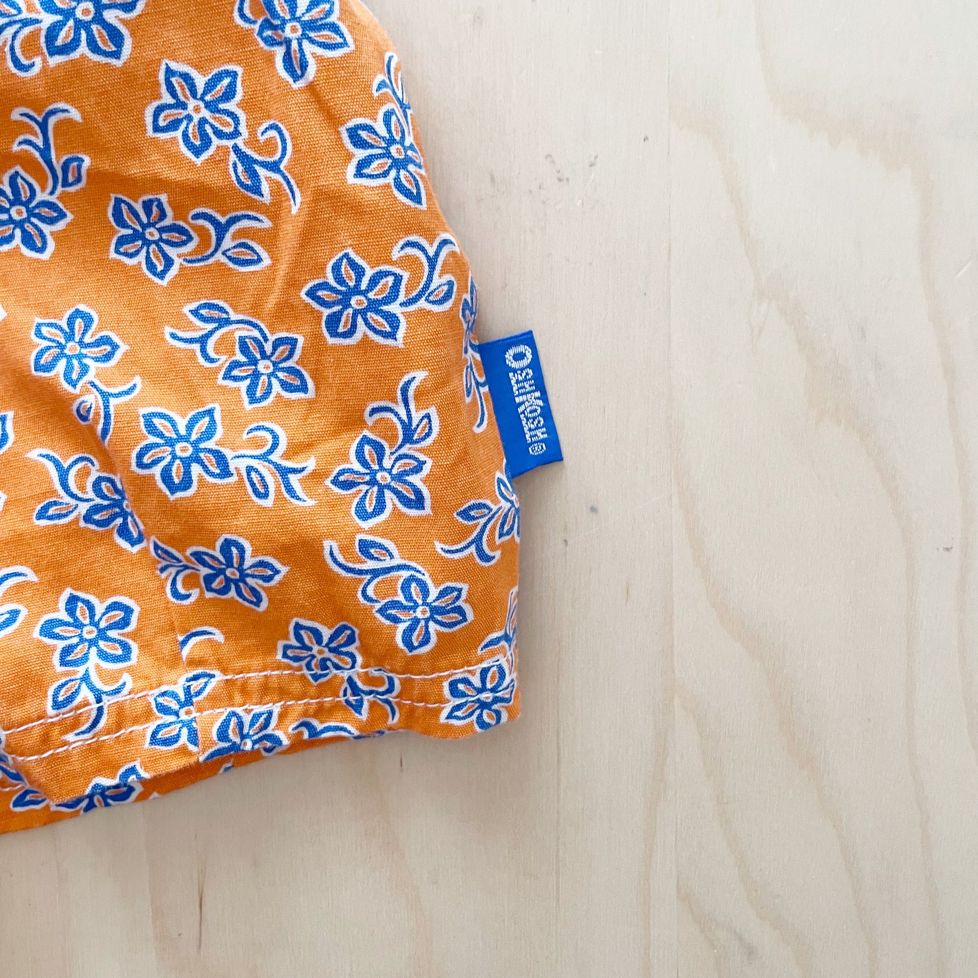 OshKosh Flower Print Bubble Romper - Yellow Clover Vintage Kids Clothes