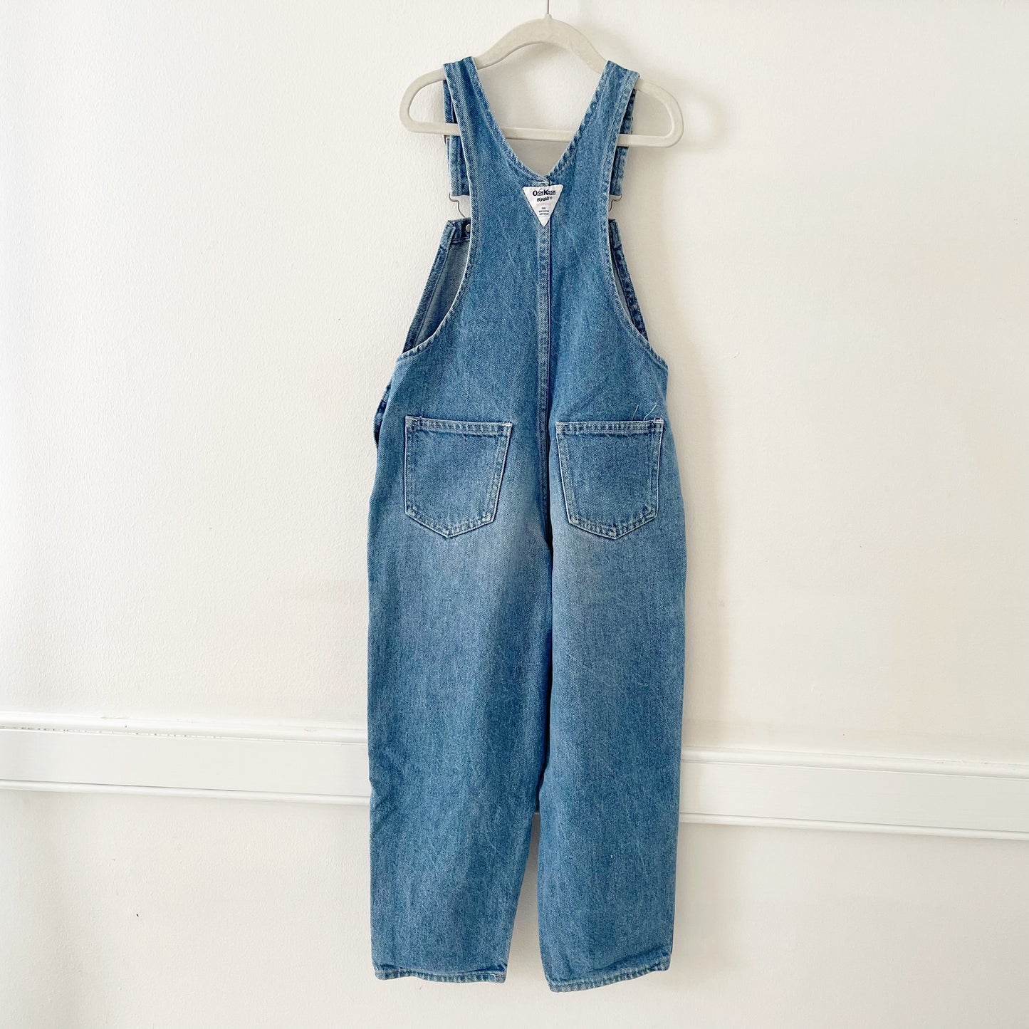 OshKosh Medium Wash Pink Label Overalls - Yellow Clover Vintage Kids Clothes