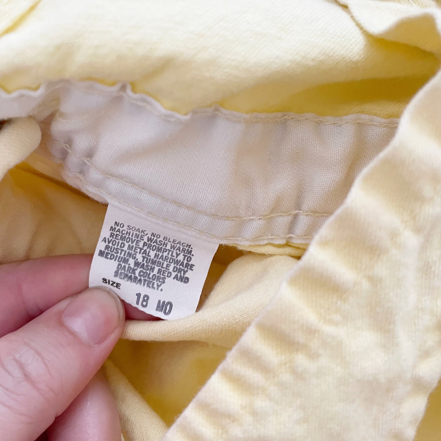 OshKosh Light Yellow Purple Label Shortalls - Yellow Clover Vintage Kids Clothes