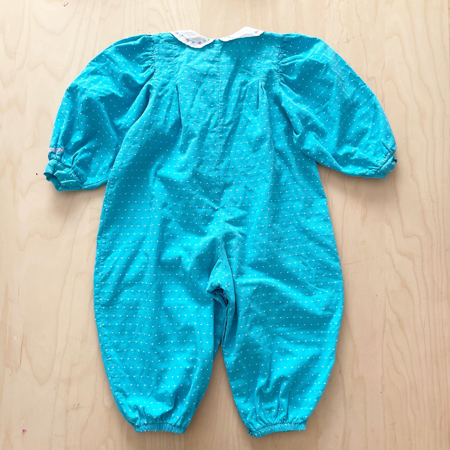 OshKosh Turquoise Dot Collared Romper