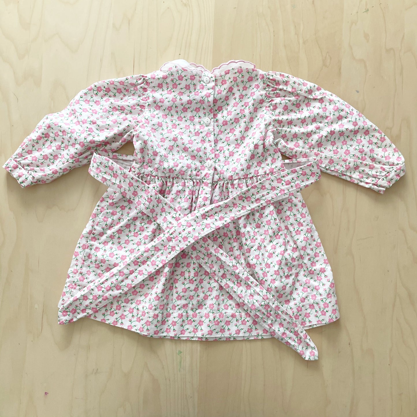 OshKosh Floral Collared Dress - Yellow Clover Vintage Kids Clothes