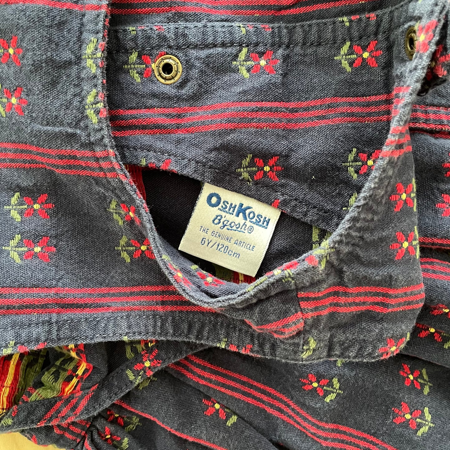 OshKosh Floral Woven Dress - Yellow Clover Vintage Kids Clothes