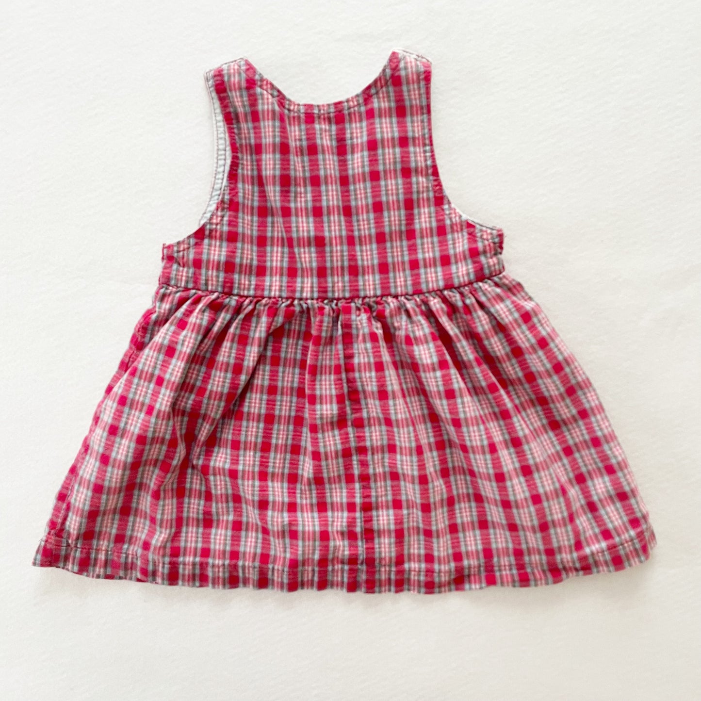 OshKosh Plaid Pinafore Dress - Yellow Clover Vintage Kids Clothes