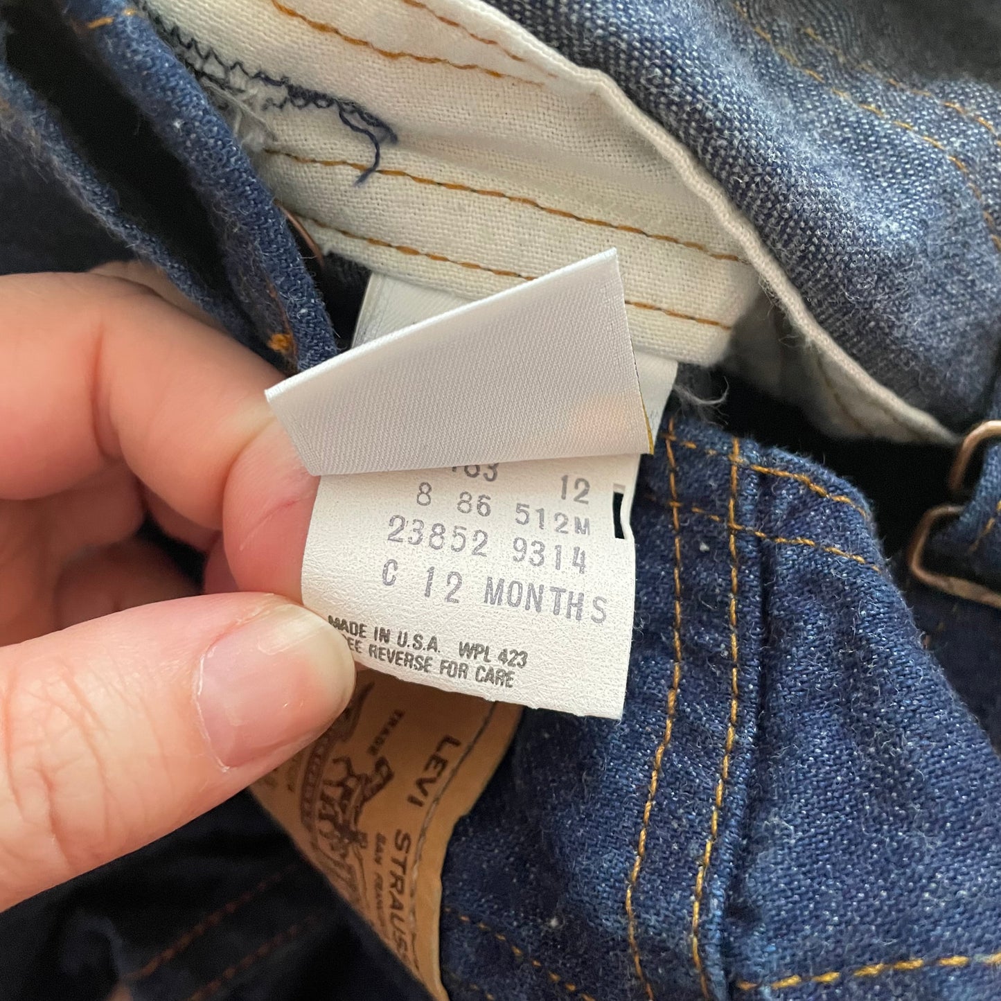 Levi’s Orange Tab Overalls - Yellow Clover Vintage Kids Clothes