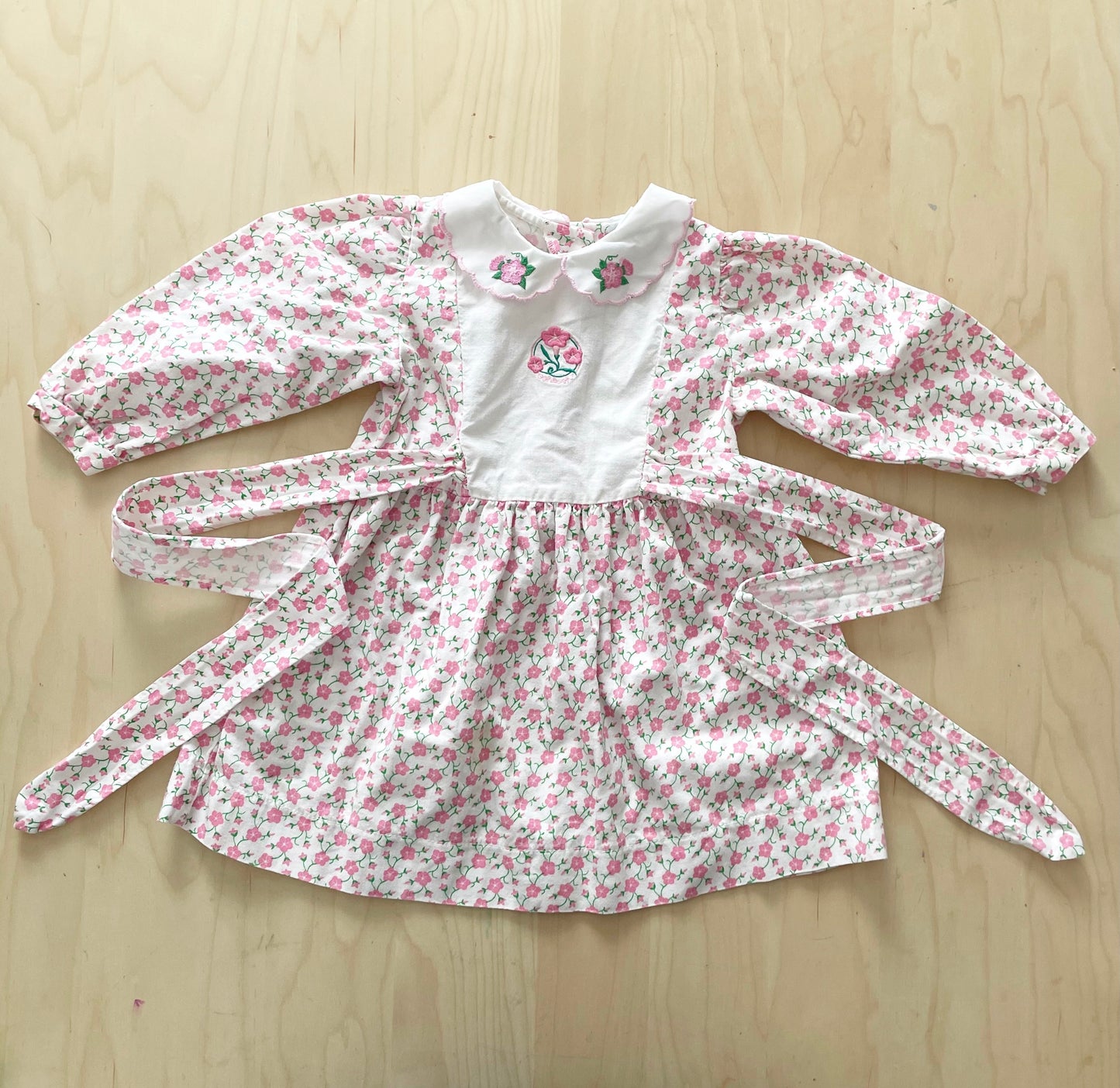 OshKosh Floral Collared Dress - Yellow Clover Vintage Kids Clothes