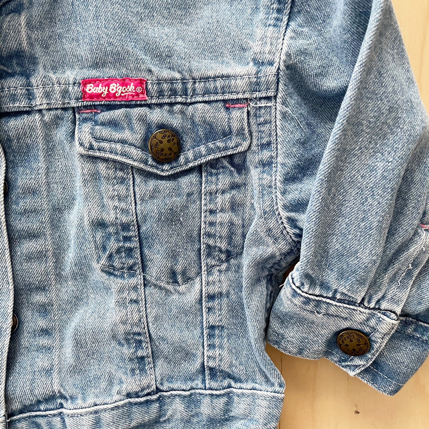 Vintage Baby B’gosh Pink Label Denim Jacket - Yellow Clover Vintage Kids Clothes