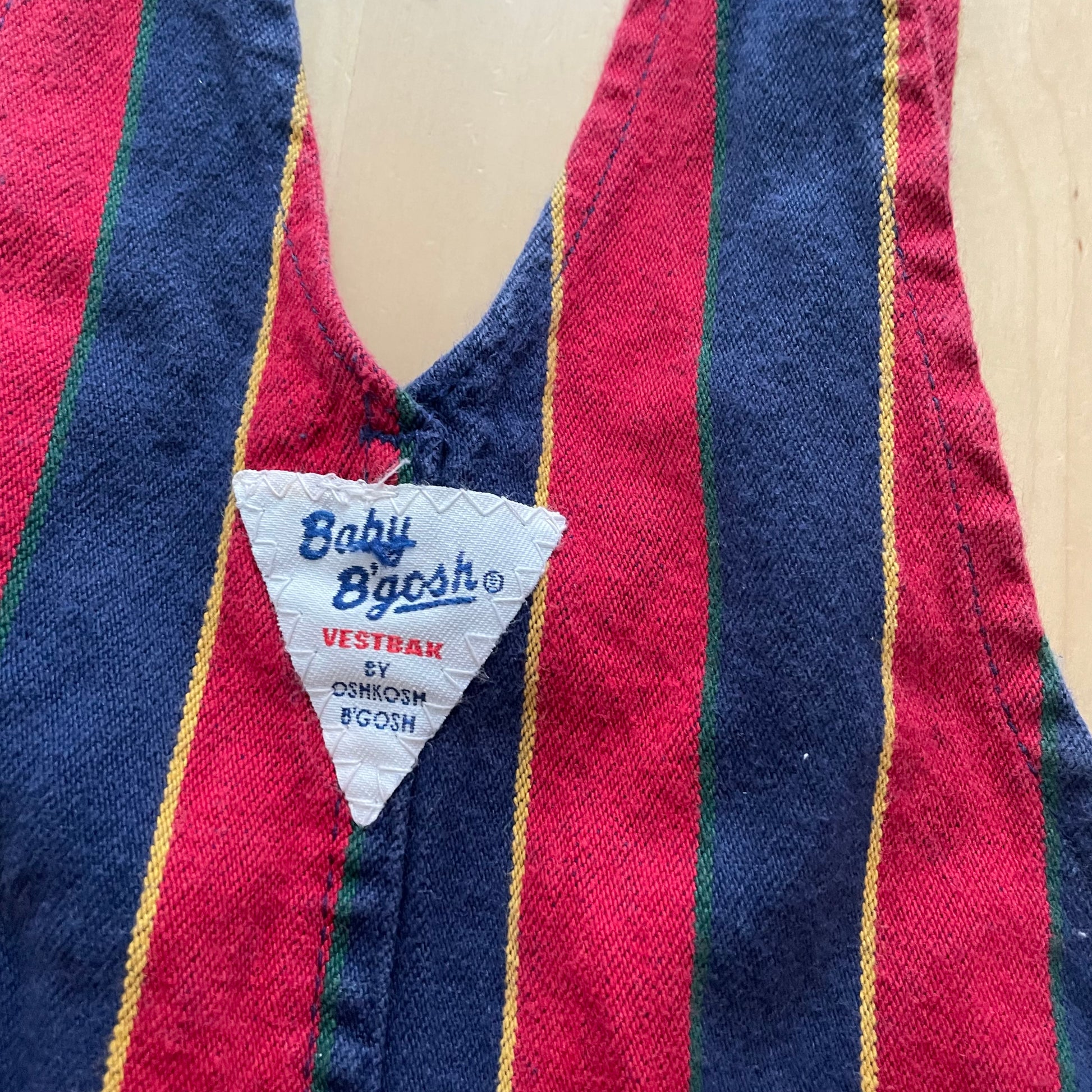 Vintage OshKosh Wide Stripe Overalls - Yellow Clover Vintage Kids Clothes
