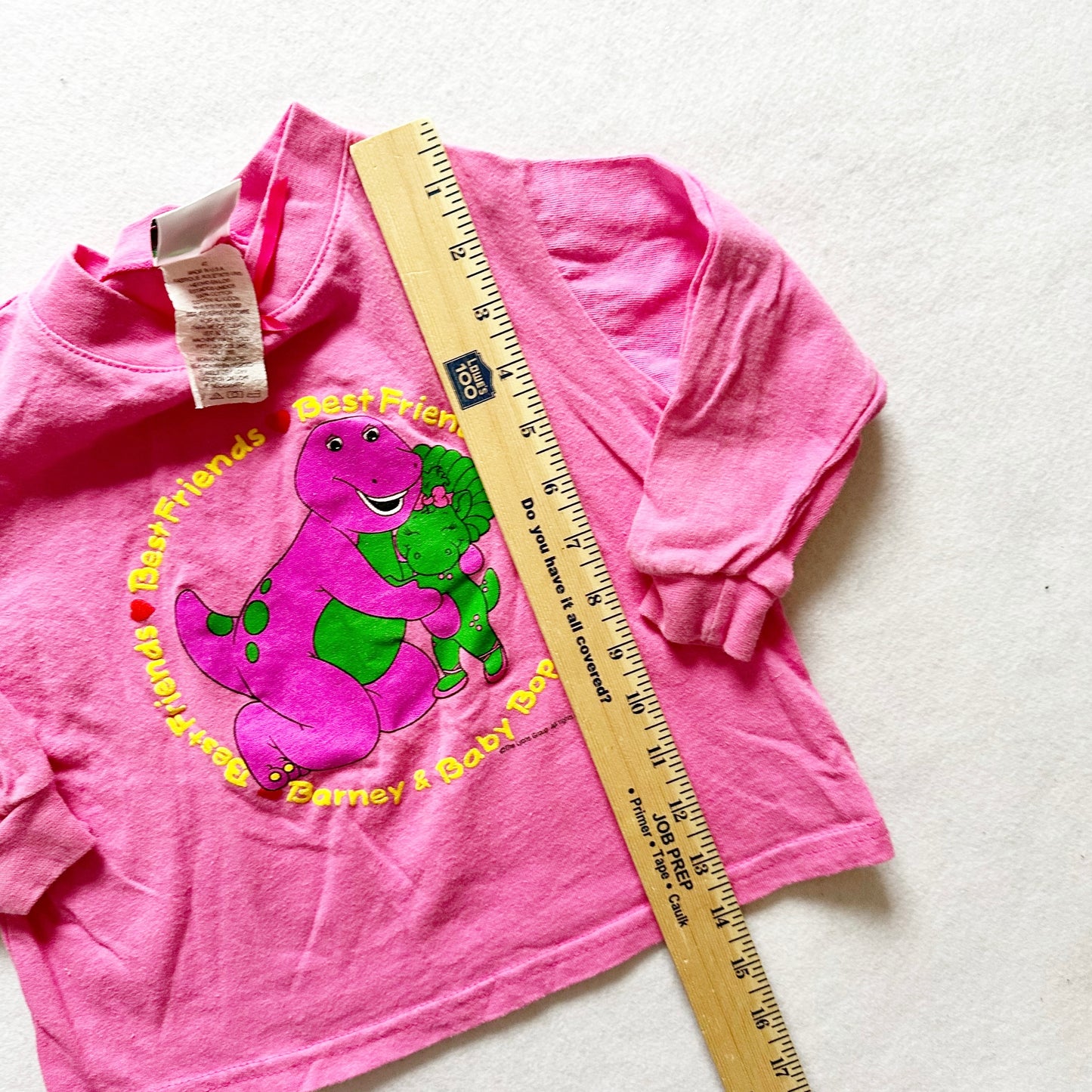 Vintage Barney and Baby Bop Tee: 3T - Yellow Clover Vintage Kids Clothes