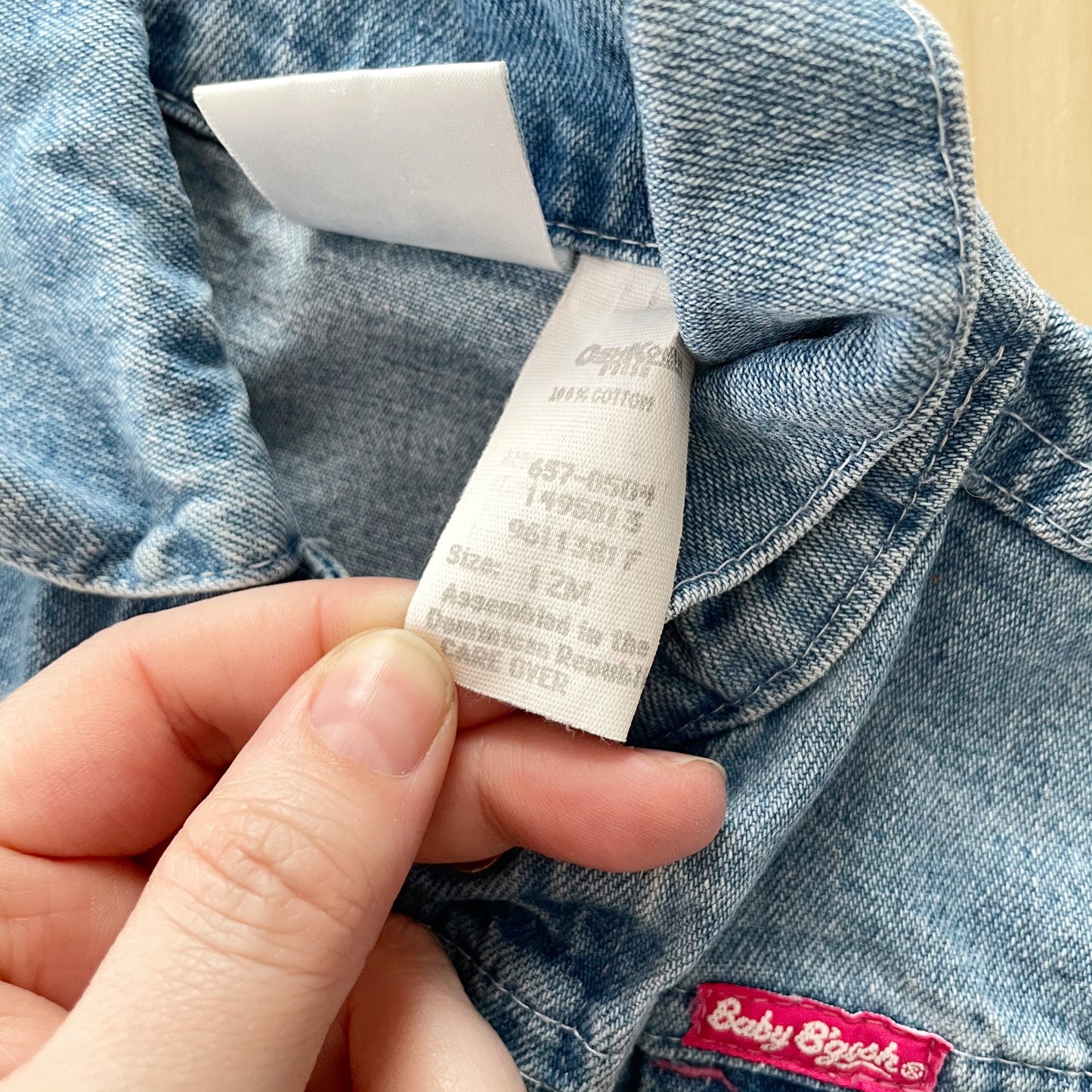 Vintage Baby B’gosh Pink Label Denim Jacket - Yellow Clover Vintage Kids Clothes