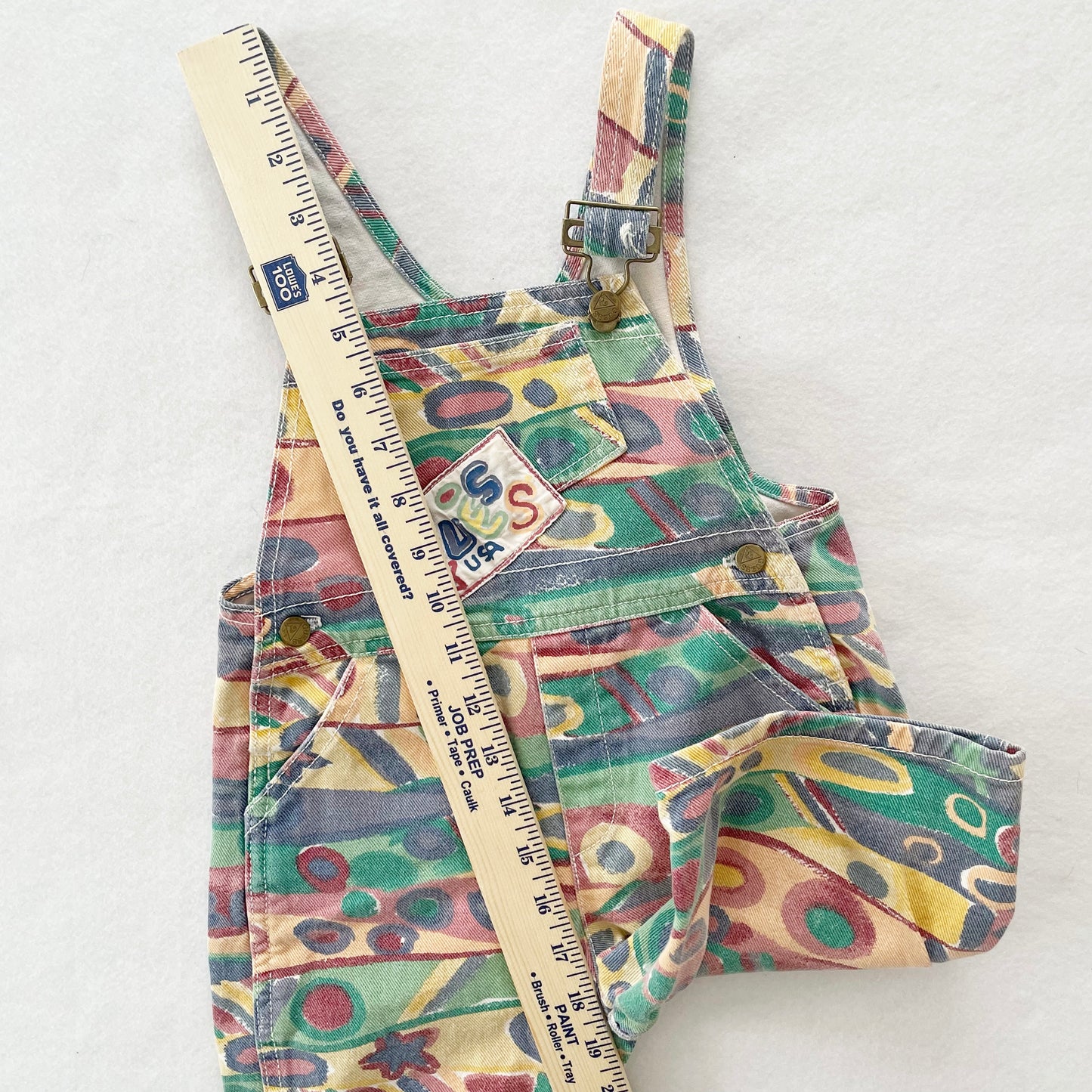 Guess Patterned Shortalls • 3y (?) - Yellow Clover Vintage Kids Clothes