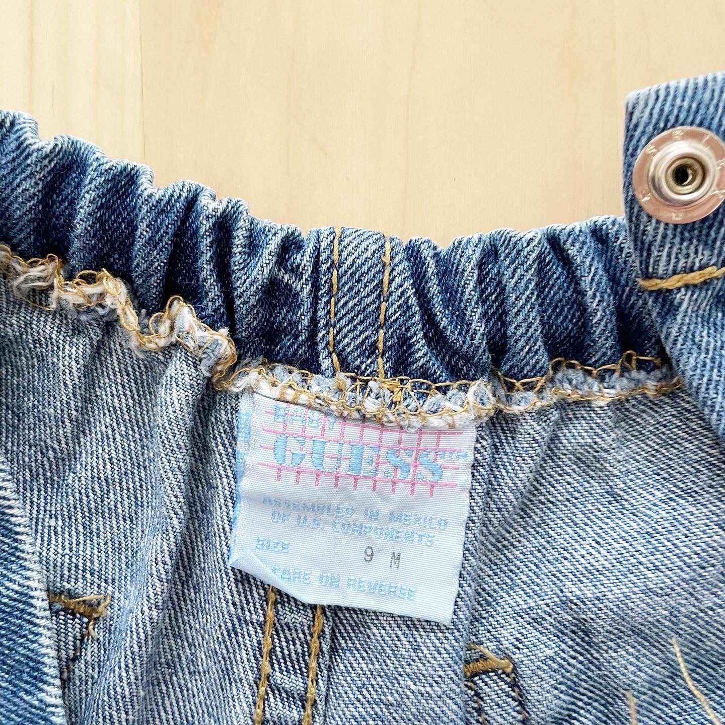 Guess Baby Adjustable Jeans - Yellow Clover Vintage Kids Clothes