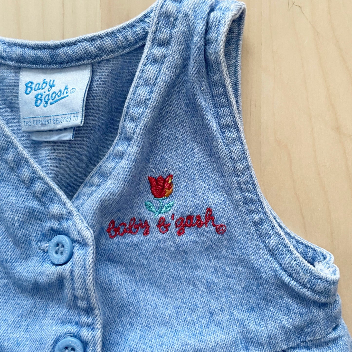 Baby B’gosh Blue Wash Tulip Dress - Yellow Clover Vintage Kids Clothes