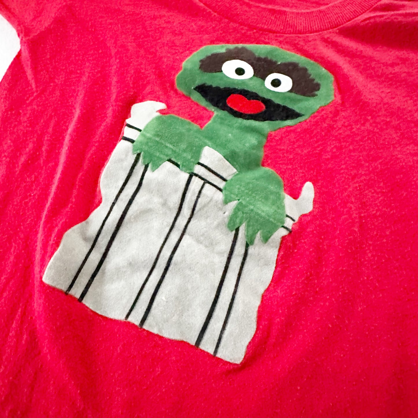 Handmade Oscar the Grouch Tee - Yellow Clover Vintage Kids Clothes